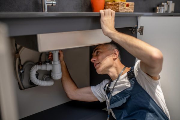 plumber-repair-experienced-attentive-middleaged-man-examining-bottom-kitchen-sink